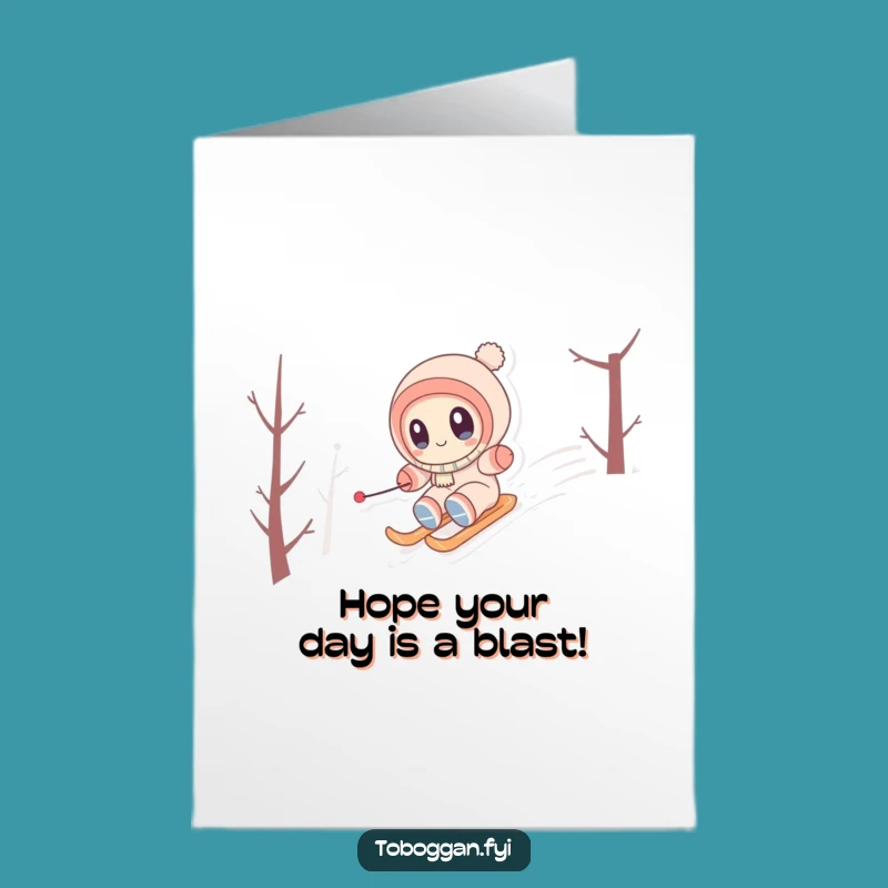 Free Printable Birthday Card: Happy Snow Hill Zinger - Funny Downloadable Gift