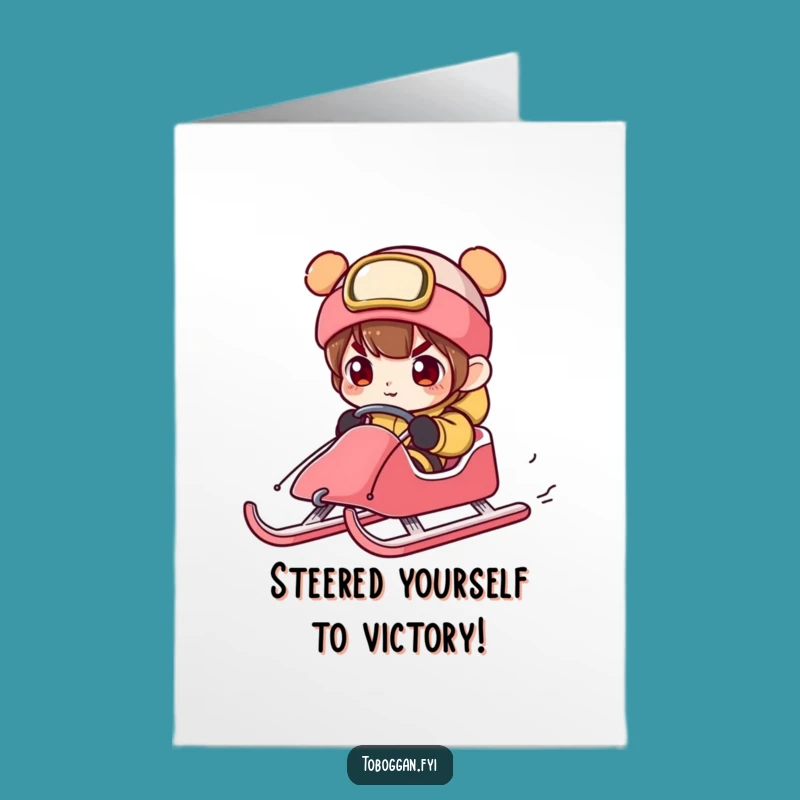 Focused Congrats Sled Card: Free Printable for Dedicated Achievements