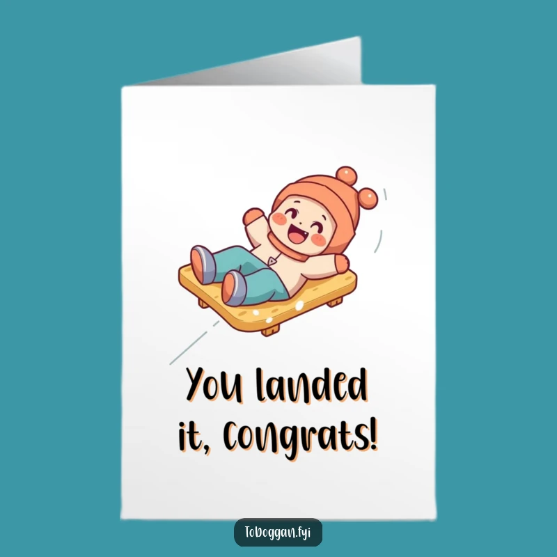 Free Printable Congrats Card: Playful Tumble - Celebrate Unexpected Successes!