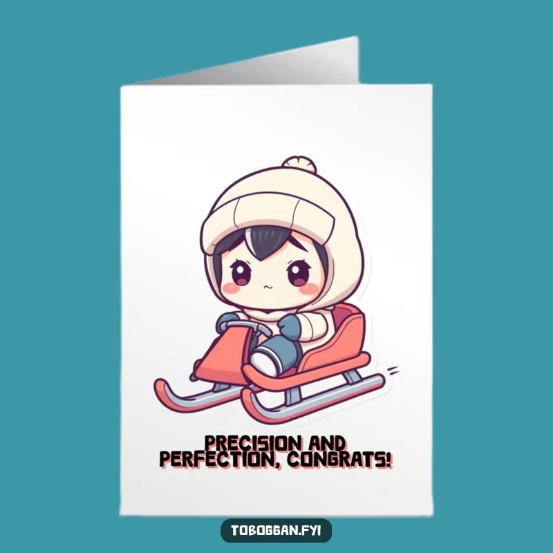 Free Printable Congrats Card: Serious Sled Steerer Character - Driven Downloadable Cheers