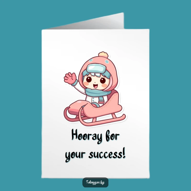 Sledding Wave Congratulations: Free Printable for a Cheerful Downloadable Greeting