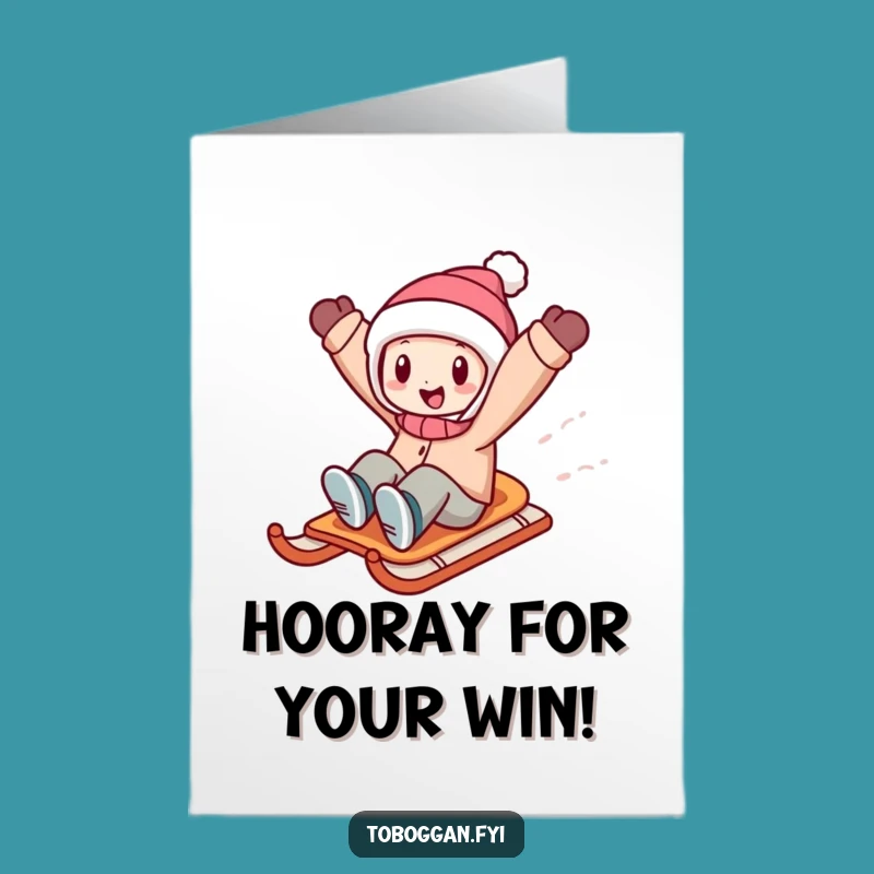 Sledding Congrats Card: Free Printable for High-Flying Achievements