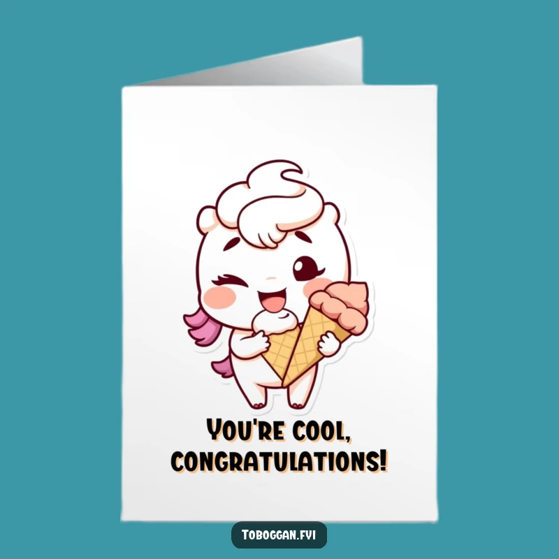 Free Printable Congratulations Card: Snowball Surprise, Humorous Downloadable Gift of Joy