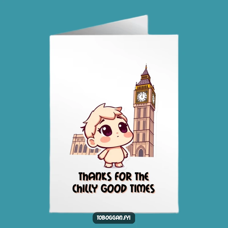 Amusing Free Printable Thank You Card: Snowman Expresses Gratitude Downloadable Gift