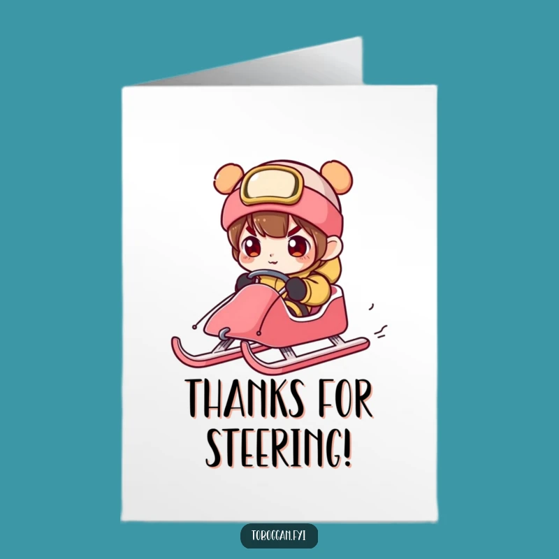 Concentrated Sledder Thank You Card: Free Printable for Focused Gratitude