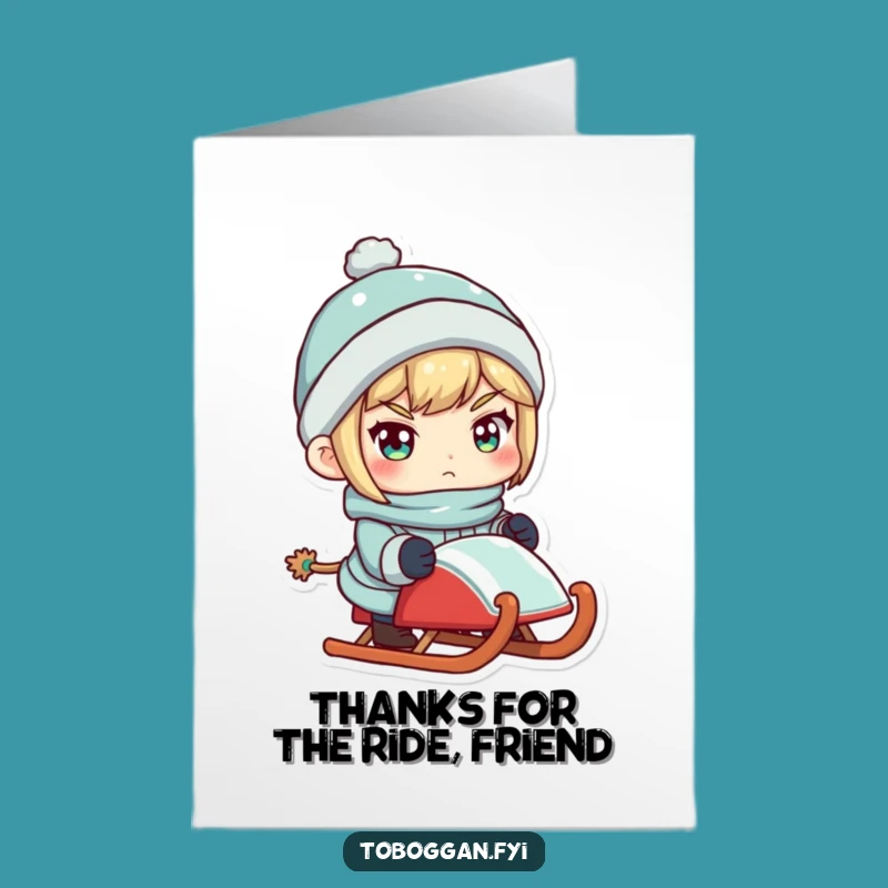 Free Printable Thank You Card: Determined Helper Character, Heartfelt Downloadable Thanks