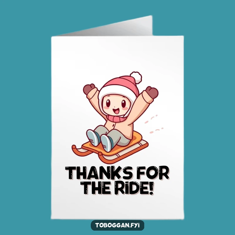 Sledding Thank You Card: Free Printable for a Wildly Appreciative Note