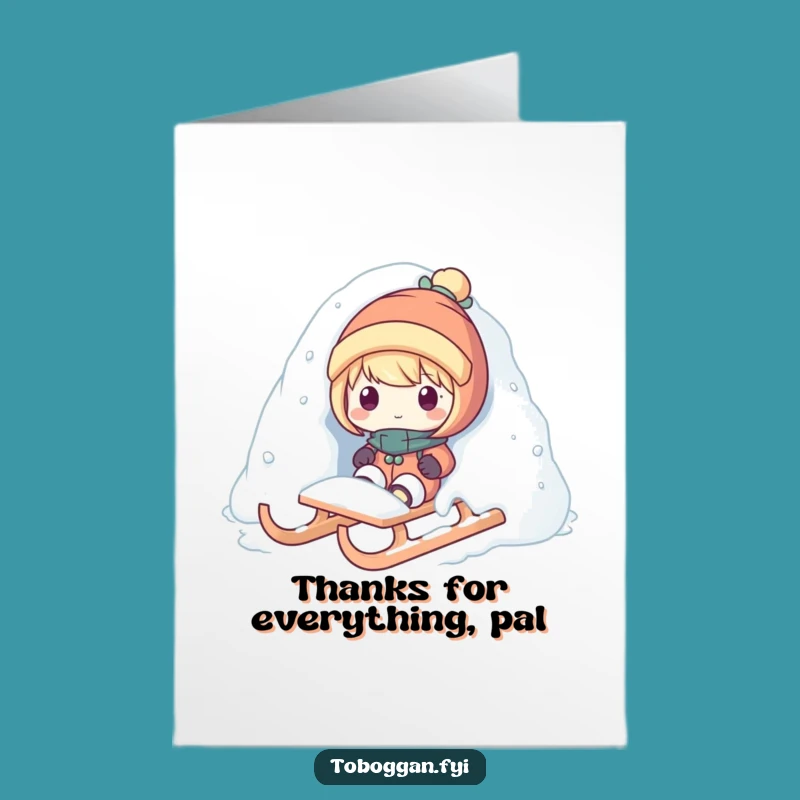 Snow Surprise Thank You Card: Free Printable for a Fun Downloadable