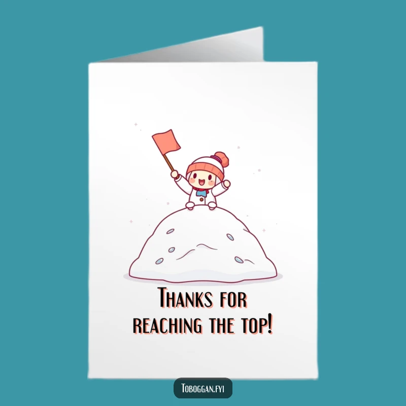 Free Printable Thank You Card: Cheerful Snowdrift Thanks, Unique Downloadable Gift