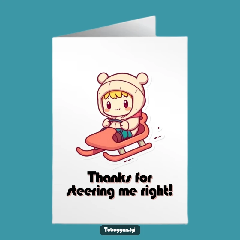 Free Printable Thank You Card: Comical Steering - Funny Gratitude Express!