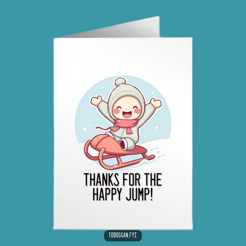 Free Printable Thank You Card: Joyful Jump - Thanks with a Smile!