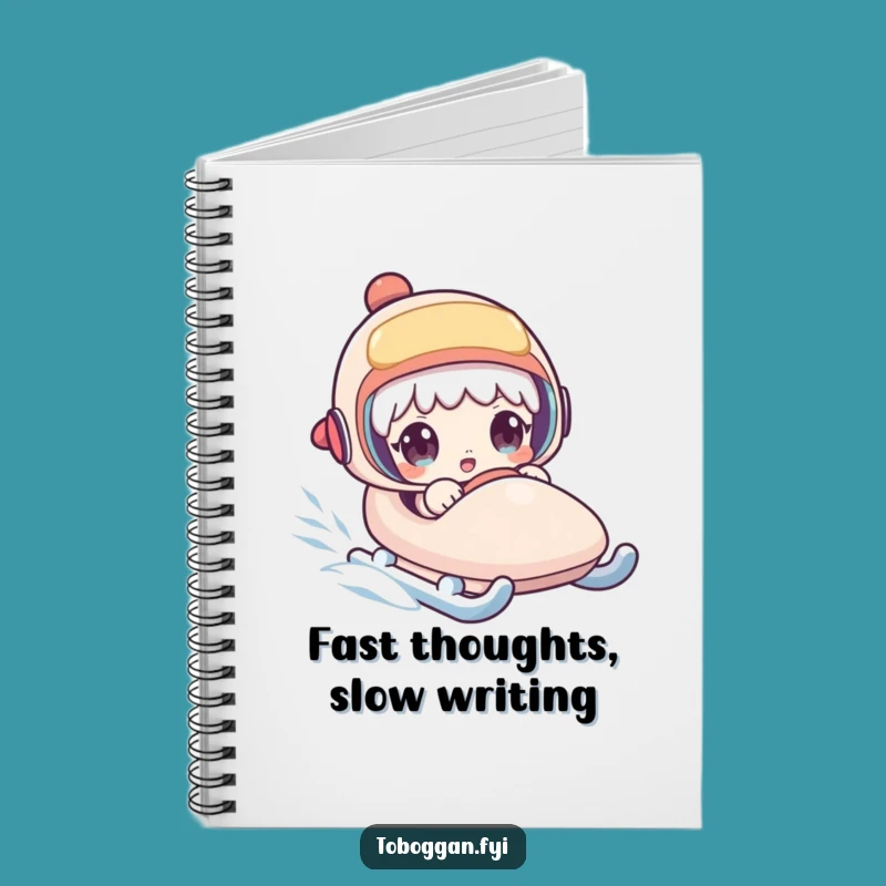 Funny Surprised Sledder Notebook - Capture Your Spontaneous Thoughts!