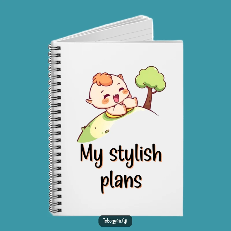 Funny Cheeky Wink Sledding Notebook - Journal Your Mischief Gift