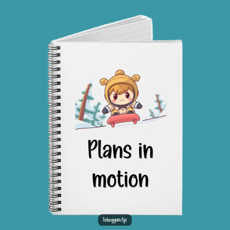 Funny Determined Toboggan Racer Notebook: Plan Your Victories with Focus, Great Funny Gift