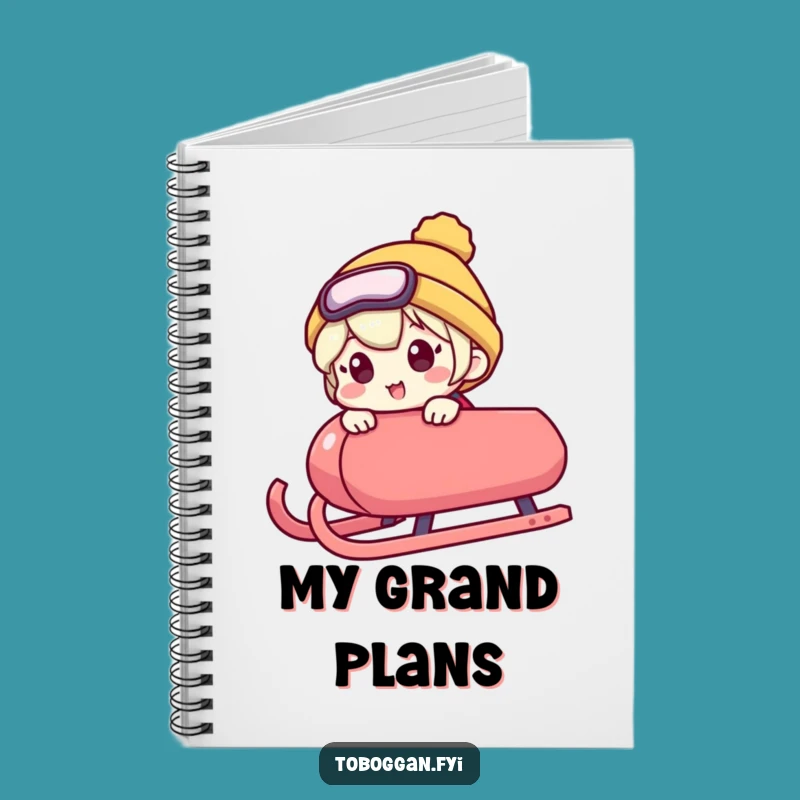 Funny Excited Sledding Notebook: Jot Down Ideas with This Hilarious Character Journal