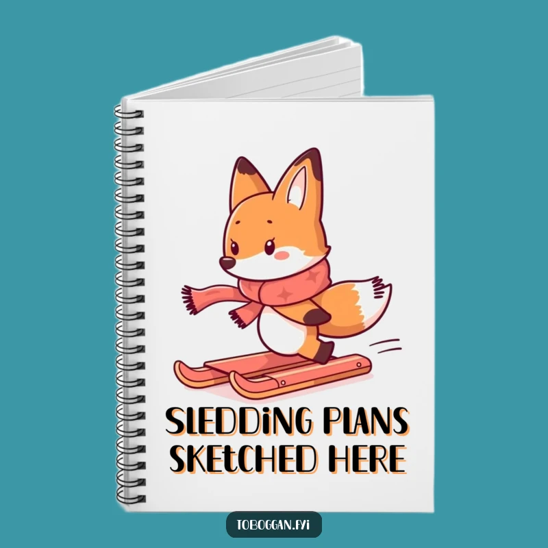 Funny Fox Toboggan Chase Notebook: Hilarious Journal for Ideas