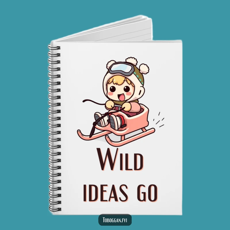 Funny Out-of-Control Sledder Notebook: Jot Down Your Wildest Ideas