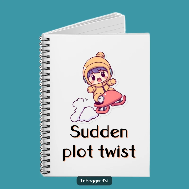 Funny Shocked Sledder Notebook: Jot Down Your Surprises