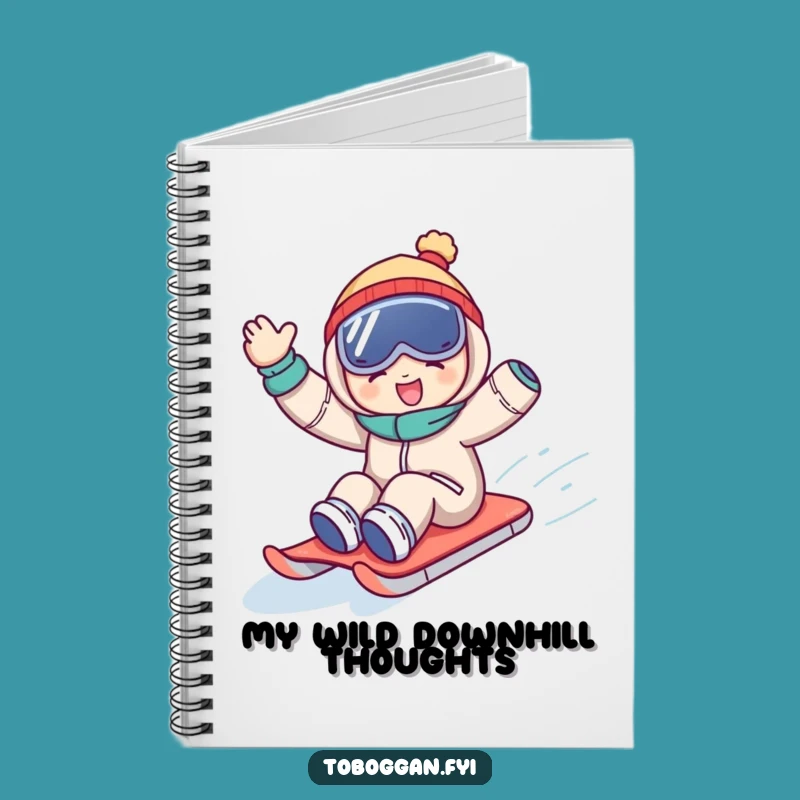 Funny Sledding Notebook: Jot Down Fun with Joyful Sledding Wave, Great Gift!