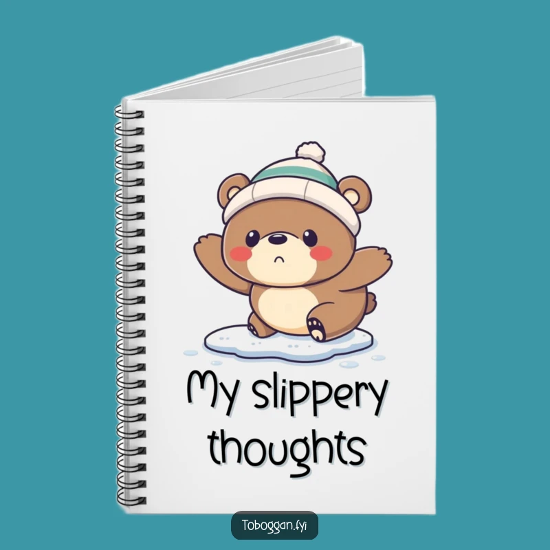 Funny Slipping Bear Notebook: Startled Bear Inspires Notes, Perfect Funny Gift