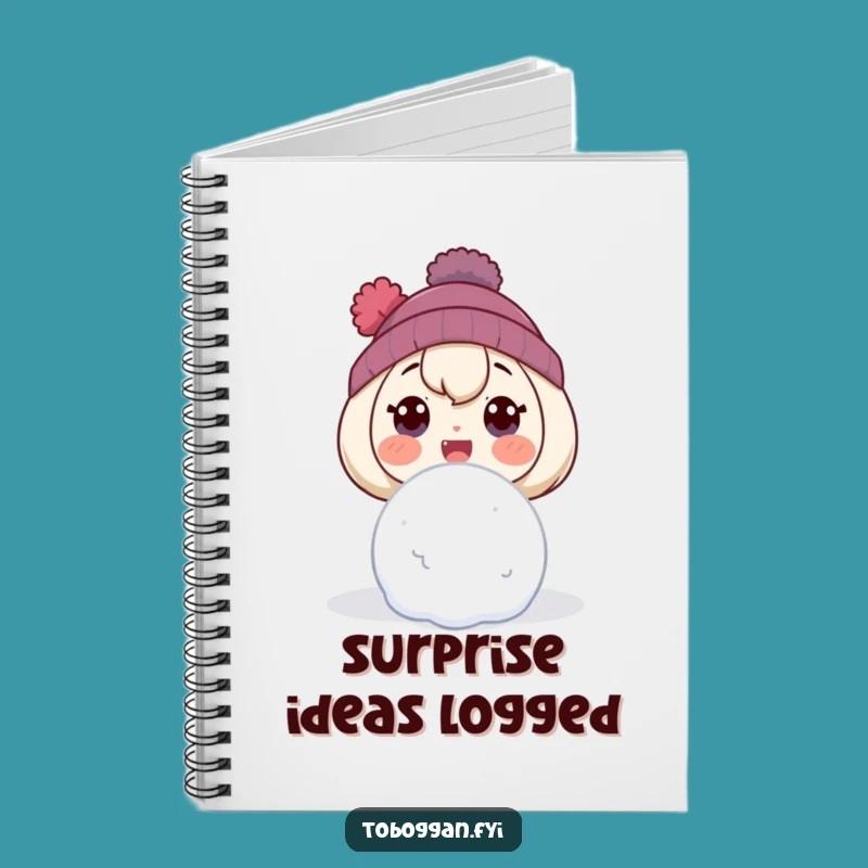 Funny Snowball Surprise Notebook: Shocked Character's Idea Gift