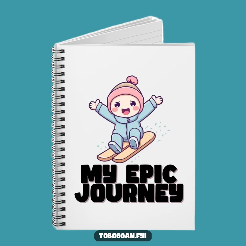 Funny Snowy Slope Surfer Notebook: Capture Your Ideas with Winter Joy, Great Funny Gift