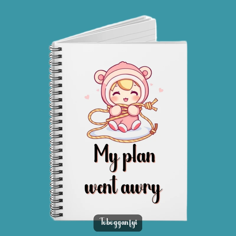 Funny Tangled Sled Rope Notebook: Jot Down Laughs with This Hilarious Journal