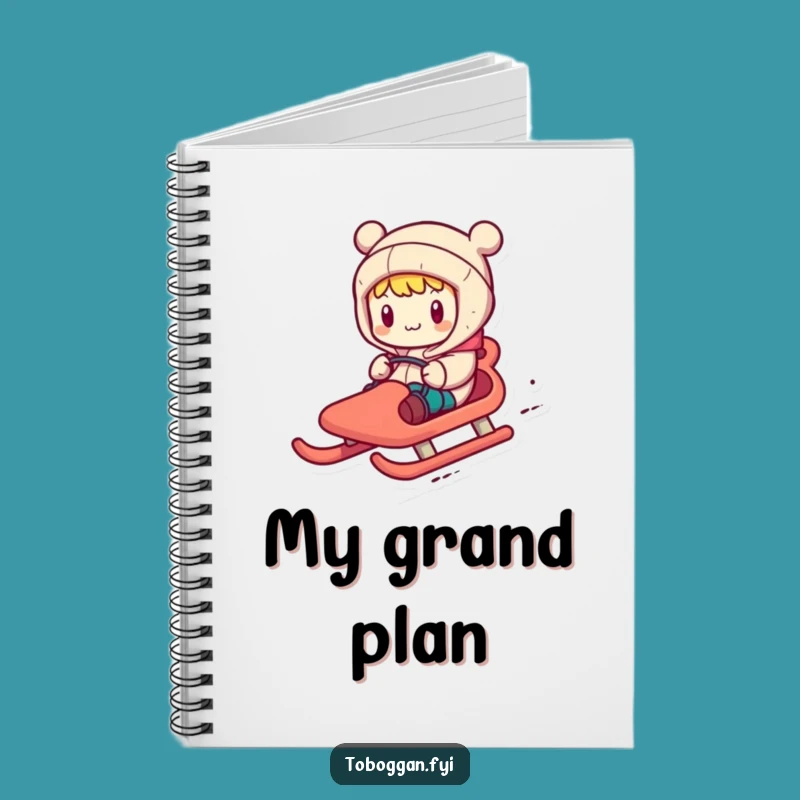 Funny Toboggan Navigator Notebook: Comical Character's Journal