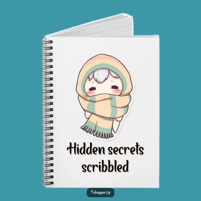 Funny Scarf Monster Notebook: Peek-a-Boo Character's Cozy Notes Gift