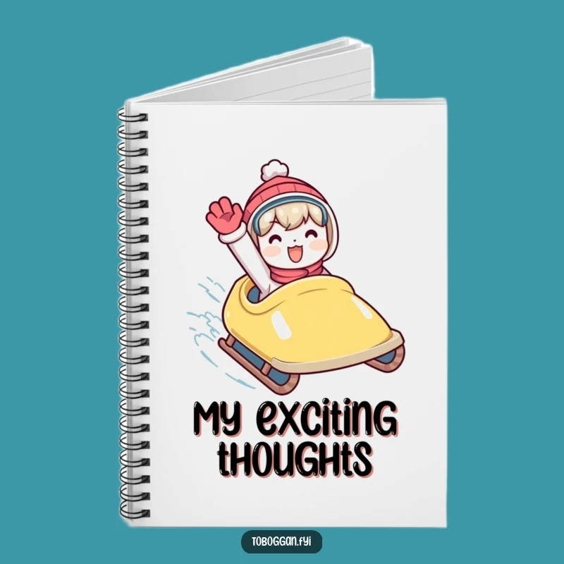 Funny Toboggan Wave Notebook: Enthusiastic Pages, Hilarious Gift for Writers