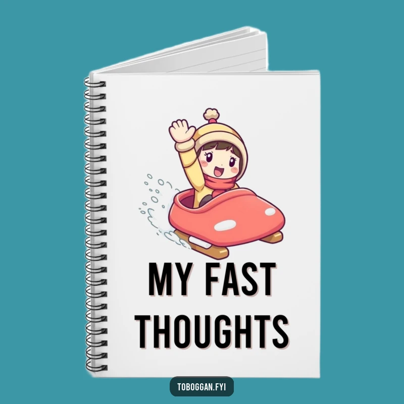 Funny Toboggan Notebook: Character's Speedy Ideas - Journal Your Thoughts with Humor, A Fun Funny Gift