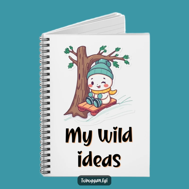 Funny Toboggan Tree Dodge Notebook: Plan Your Adventures with Winter Flair, Great Funny Gift