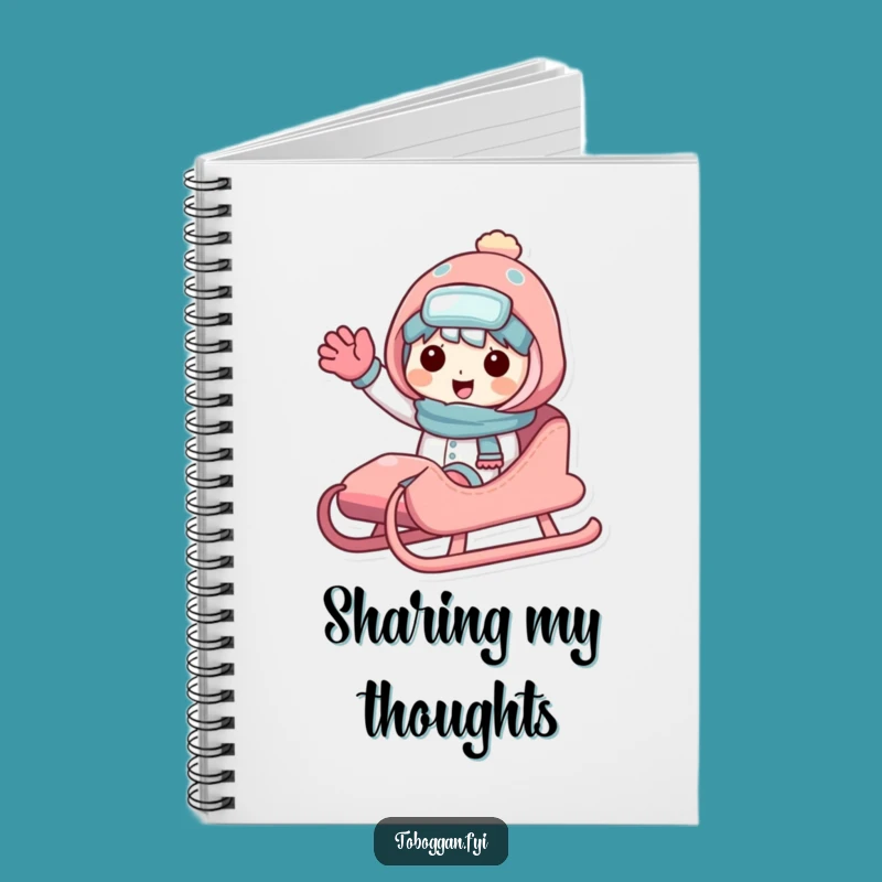 Funny Sledding Character Notebook - Winter Journal, Perfect for Notes