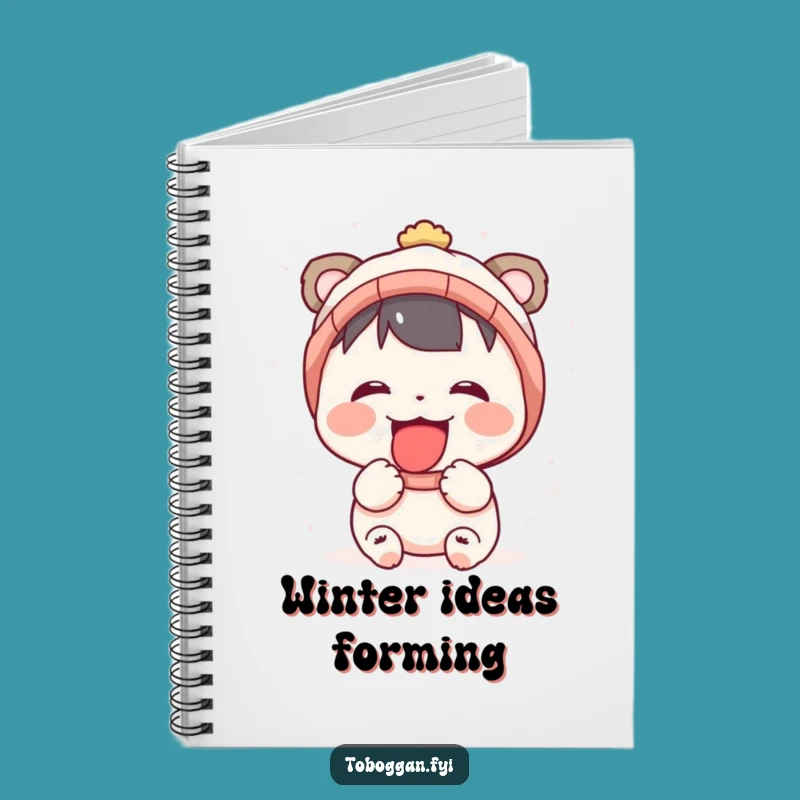 Funny Snow Catcher Notebook: Joyful Character's Winter Ideas Gift