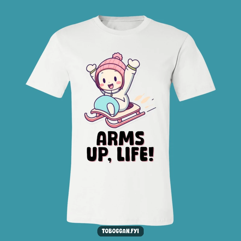 Funny Downhill Sledding T-Shirt: Embrace the Thrill with Humor