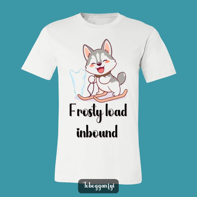 Funny Husky Ice Pull T-Shirt: Comical Arctic Dog Tee for Laughter