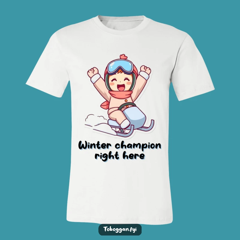 Funny Sled Ride Triumph T-Shirt - Celebrate Winter Victory Apparel Gift