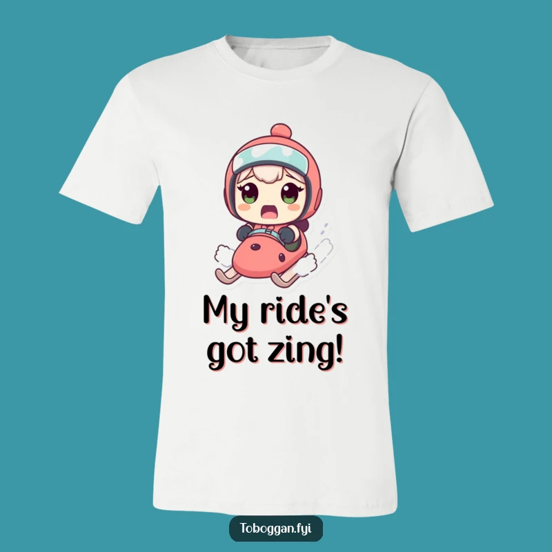 Funny Sledding T-Shirt: Hilarious Character Speeding Surprise Tee Gift