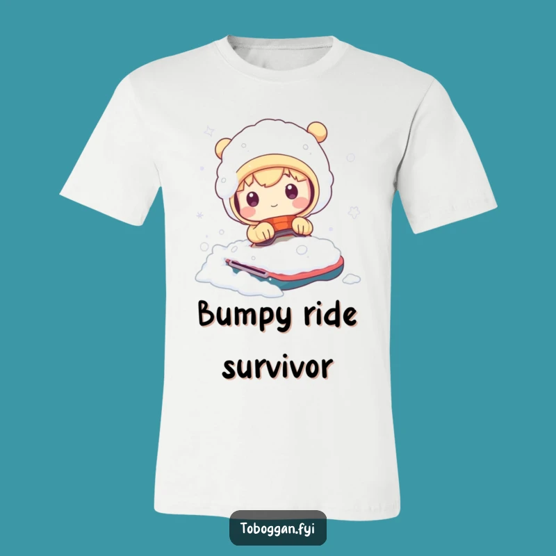 Funny Snowplunge Character T-Shirt - Comical Winter Adventure Tee Gift