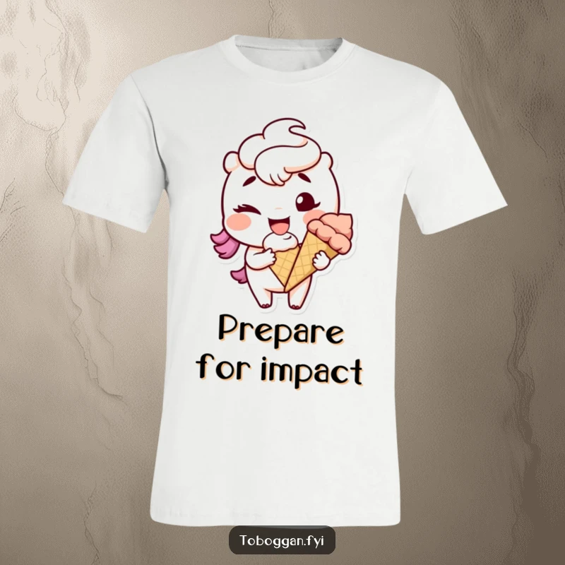 Funny character winking with a mischievous grin, holding a snowball, on a humorous winter t-shirt.