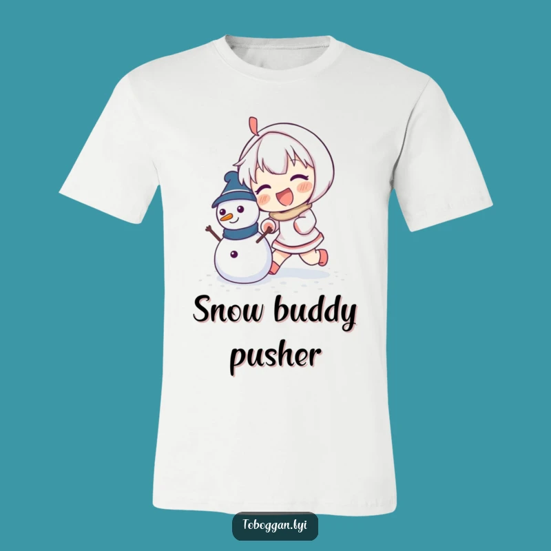 Funny Snowman Builder T-Shirt: Enthusiastic Character's Winter Tee