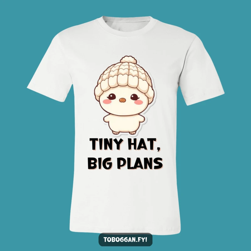 Funny Mischief Maker Tee: Adorable Character, Tiny Hat, Hilarious Gift!