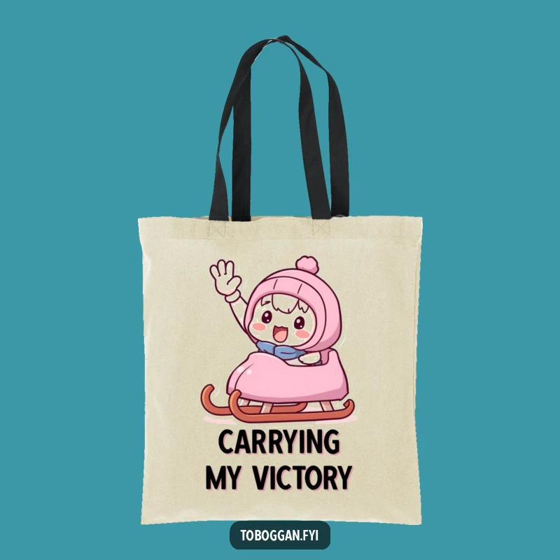Funny Triumphant Sledder Tote Bag: Carry Your Victories in Style