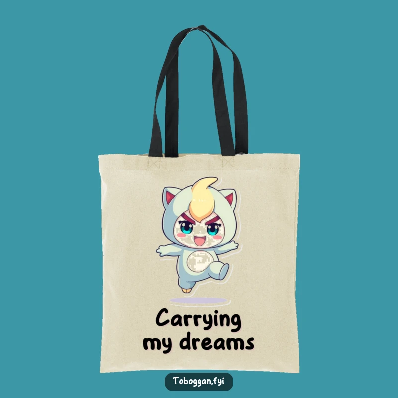 Funny Action Jumper Tote Bag: Playful Leap Design, Versatile Gift!