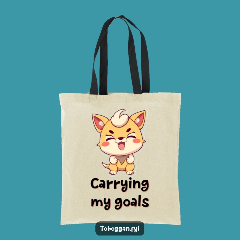 Funny Determined Character Tote Bag - Carry Your Ambition Everywhere