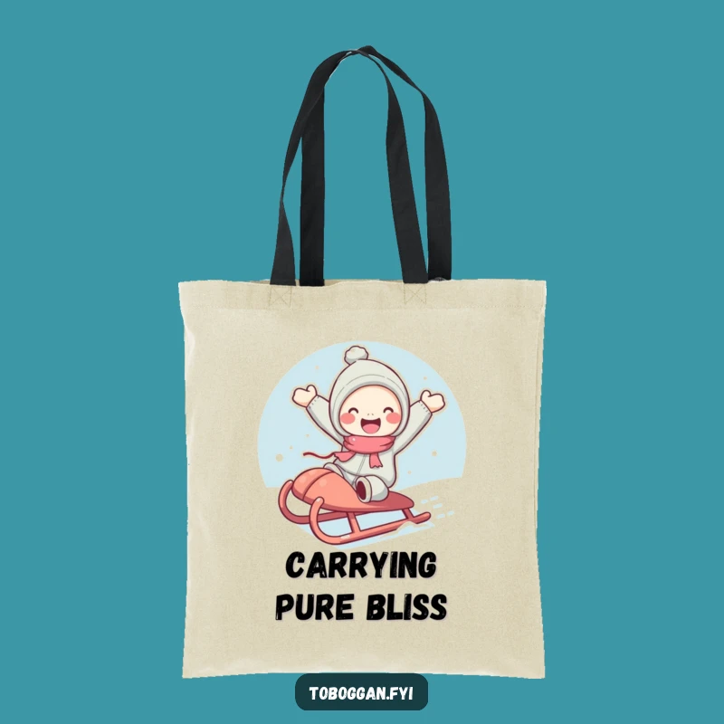 Funny Joyful Jump Tote Bag: Rosy Cheeked Character's Accessory
