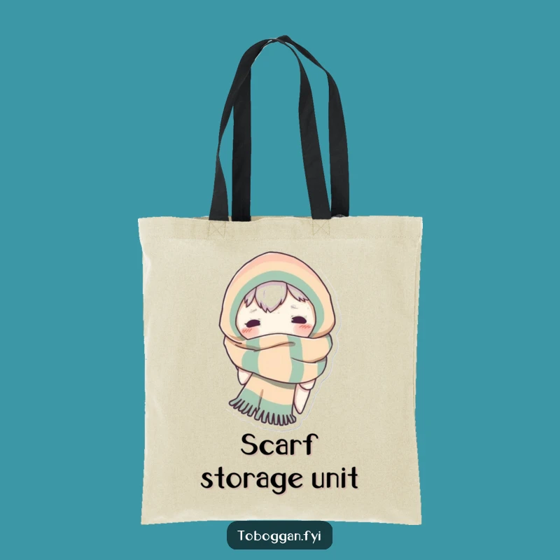 Funny Scarf Monster Tote Bag: Peek-a-Boo Character's Carry-All Gift