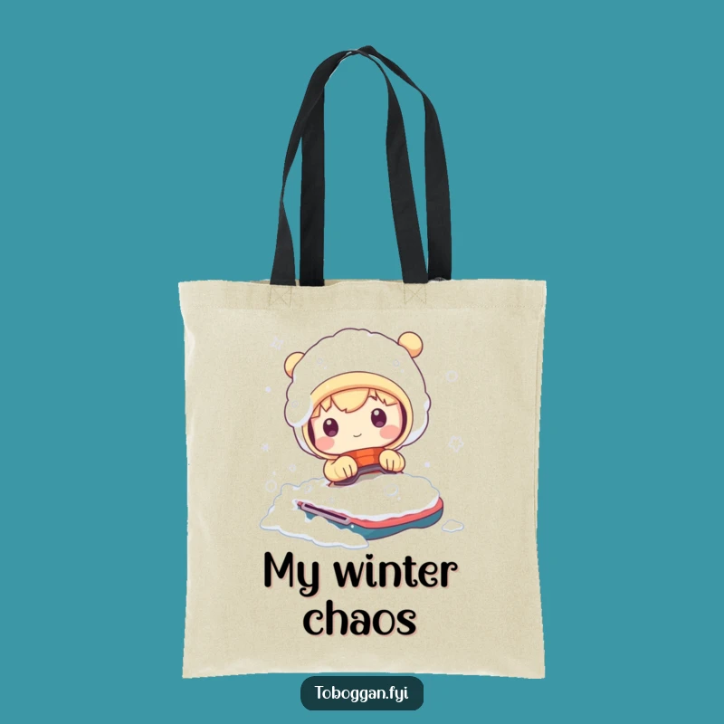 Funny Snowplunge Character Tote Bag - Carry Your Laughs This Winter