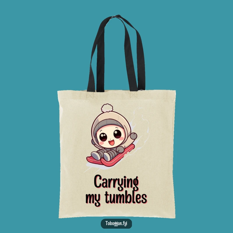 Funny Tumbing Sledder Tote Bag - Carry Your Laughs