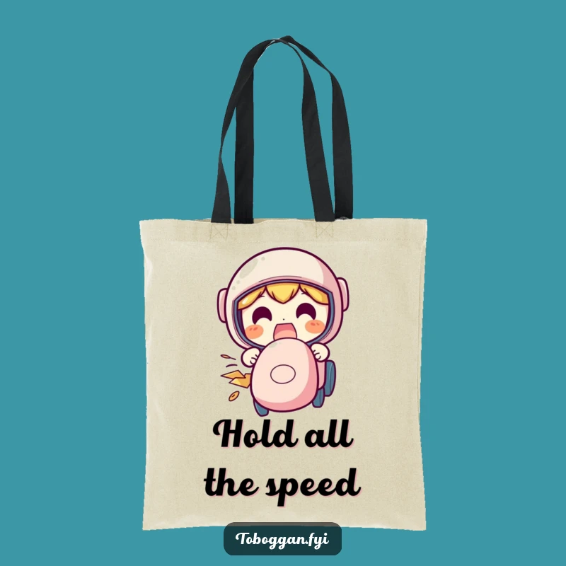 Funny Excited Speeding Tote Bag - Thrill Accessory Gift
